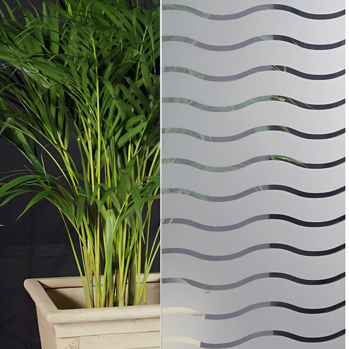 Frosted Vinyl Film 45mm Wave Pattern