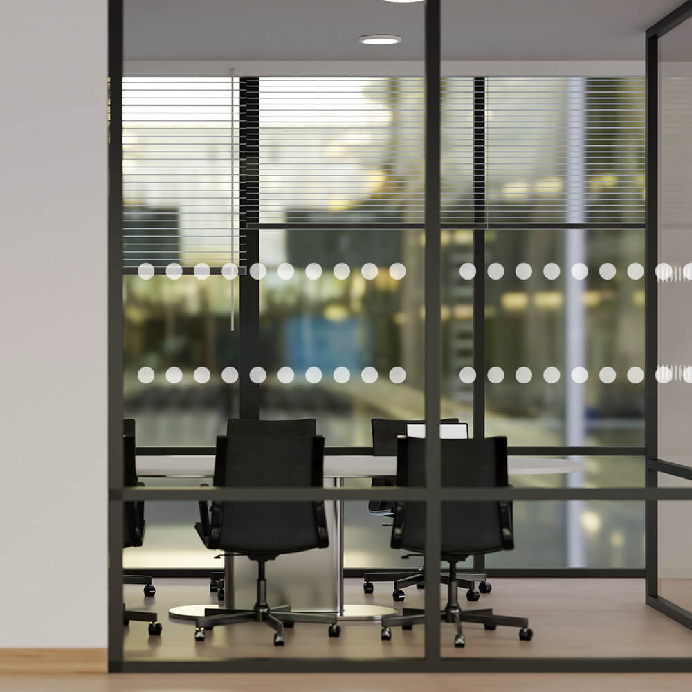 50mm Frosted Circles at 100mm Centres