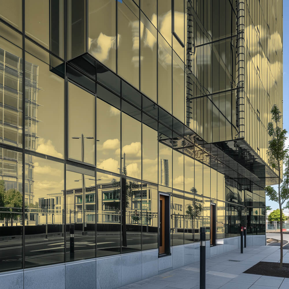 One Way Mirror Gold Window Film