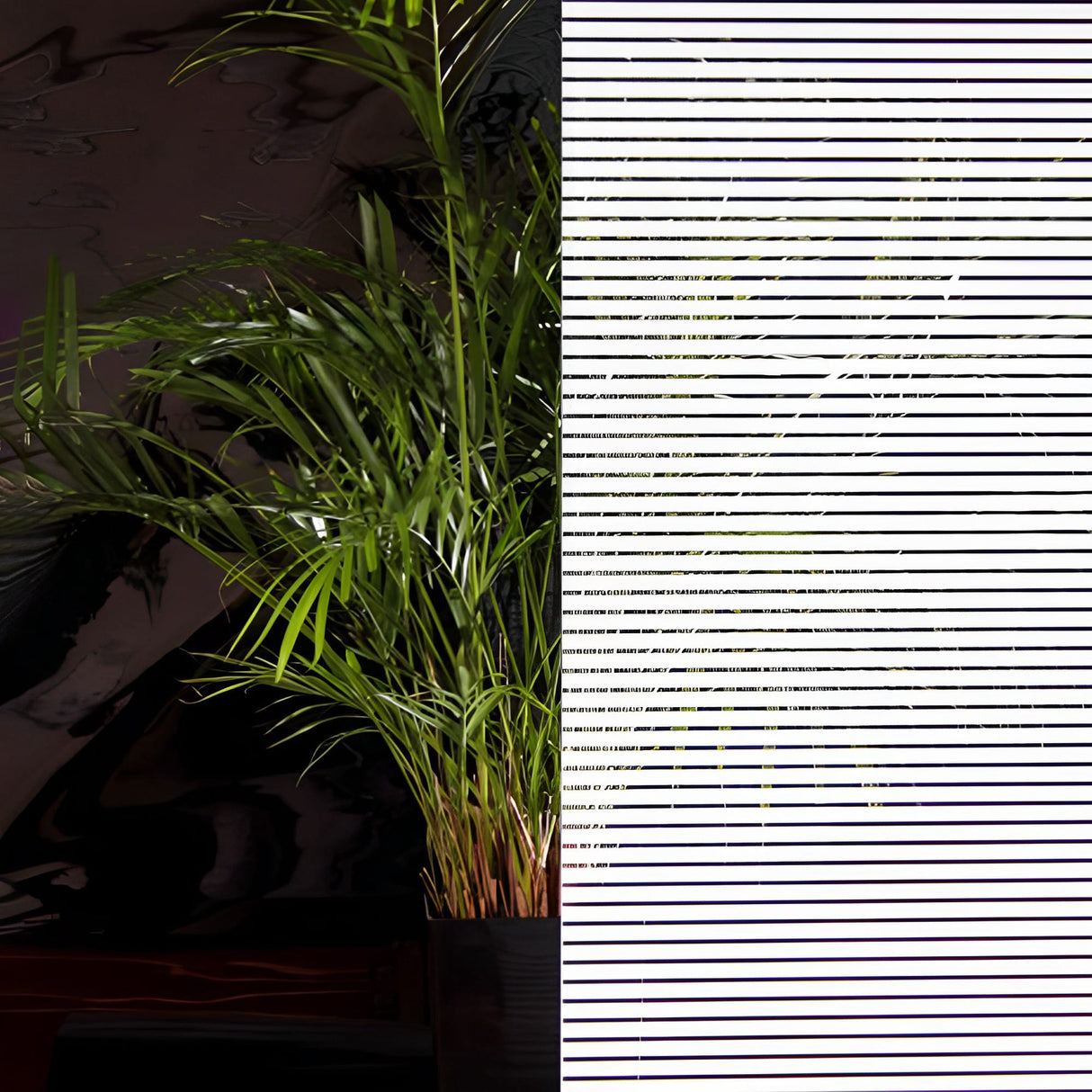 Venetian Stripe Frosted Window Graphic