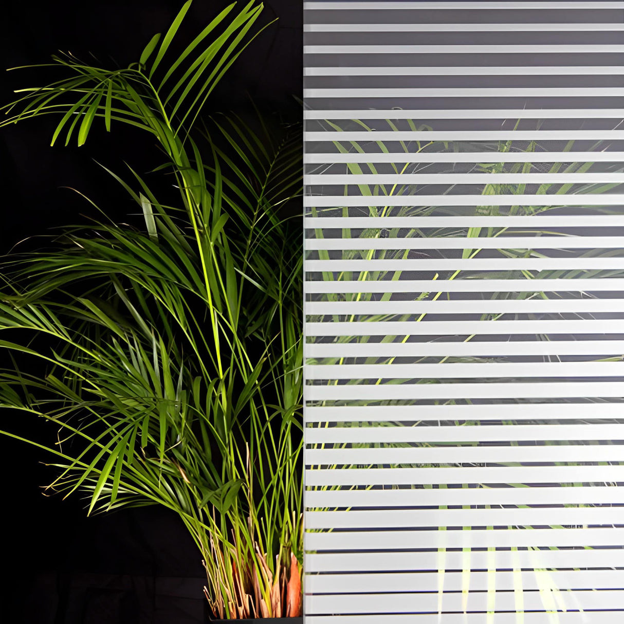 Small Frosted Decreasing Stripes Window Film